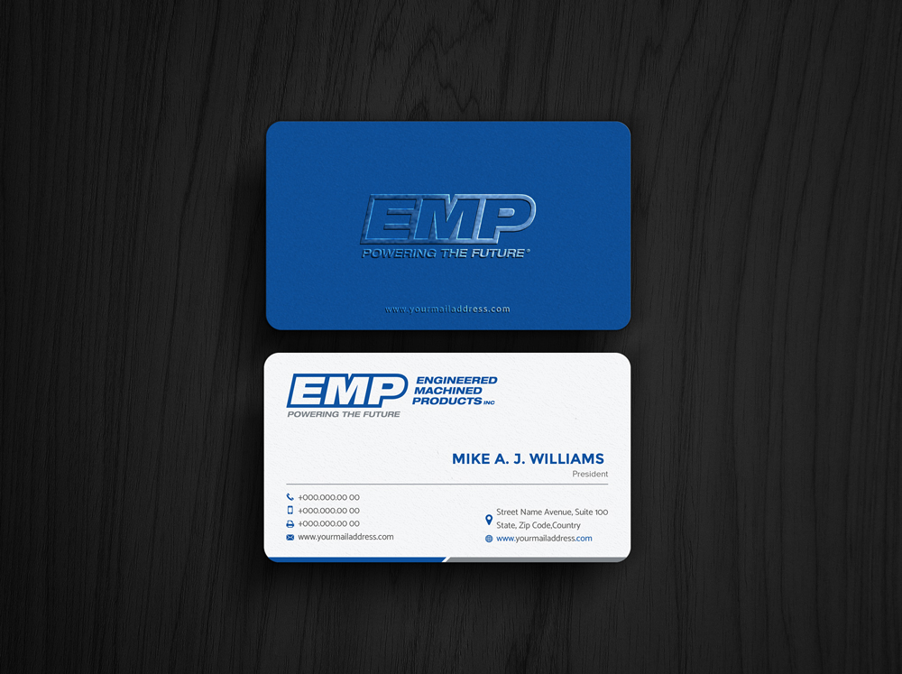Business Card Design by alex_etel for Engineered Machined Products, Inc | Design #17843288