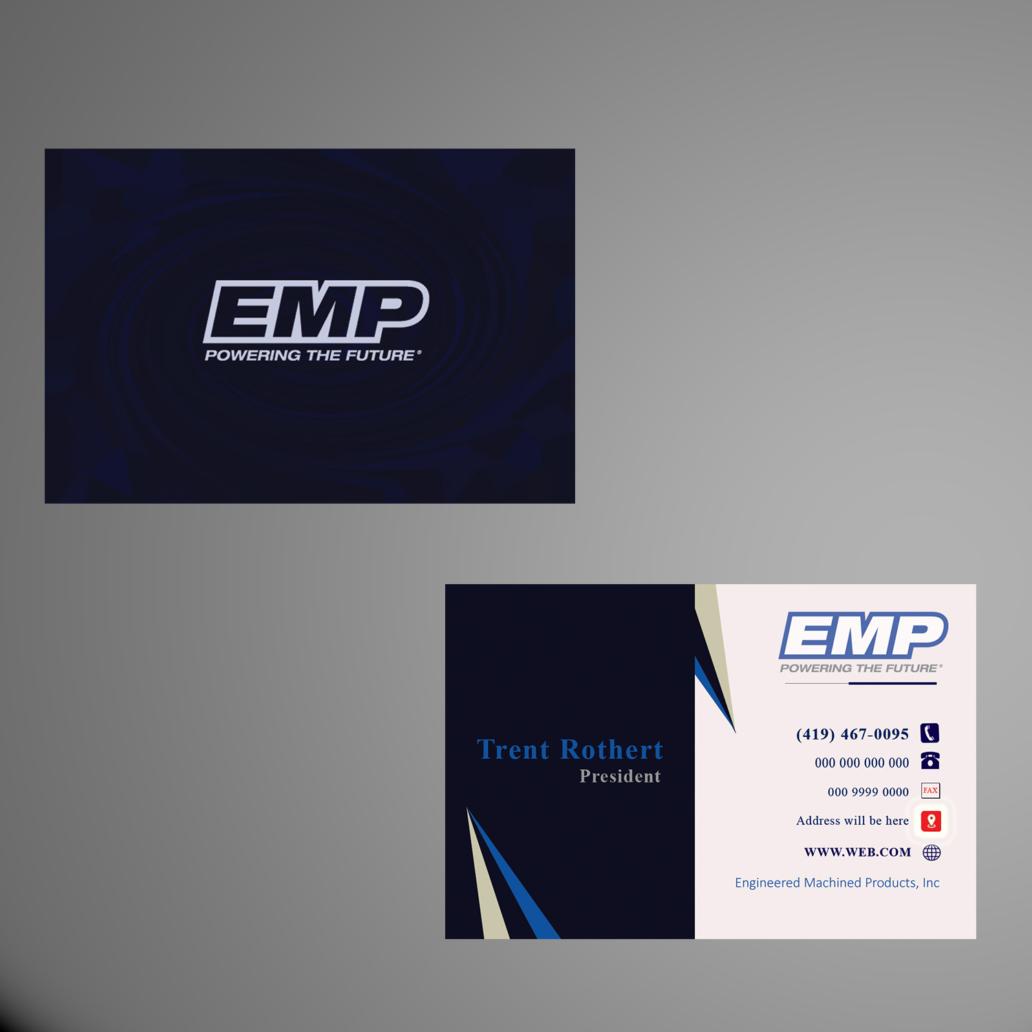 Business Card Design by Sohaib ***** for Engineered Machined Products, Inc | Design #17772665
