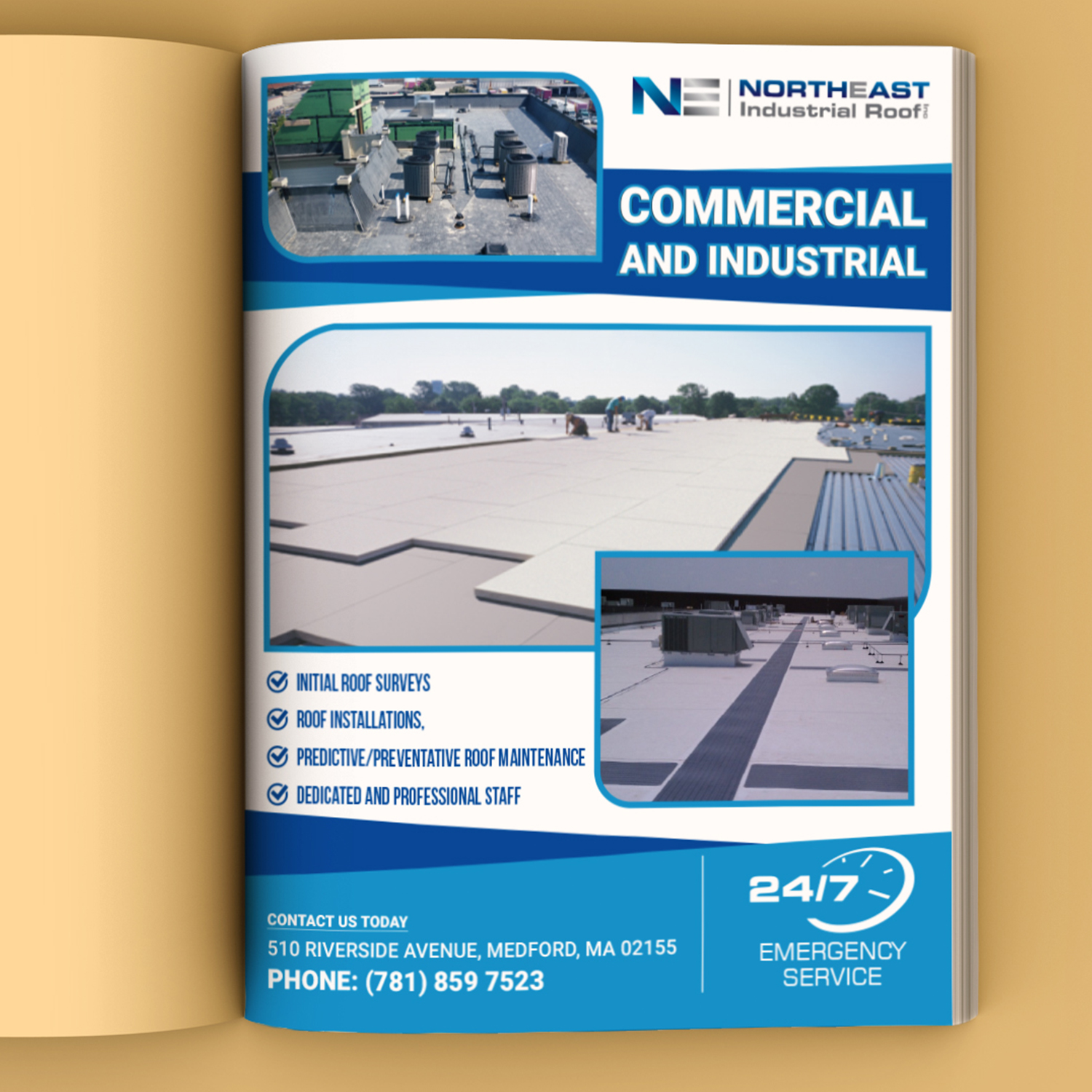 Magazin-Design von paulkanjosh für Northeast Industrial Roof | Design #17834190