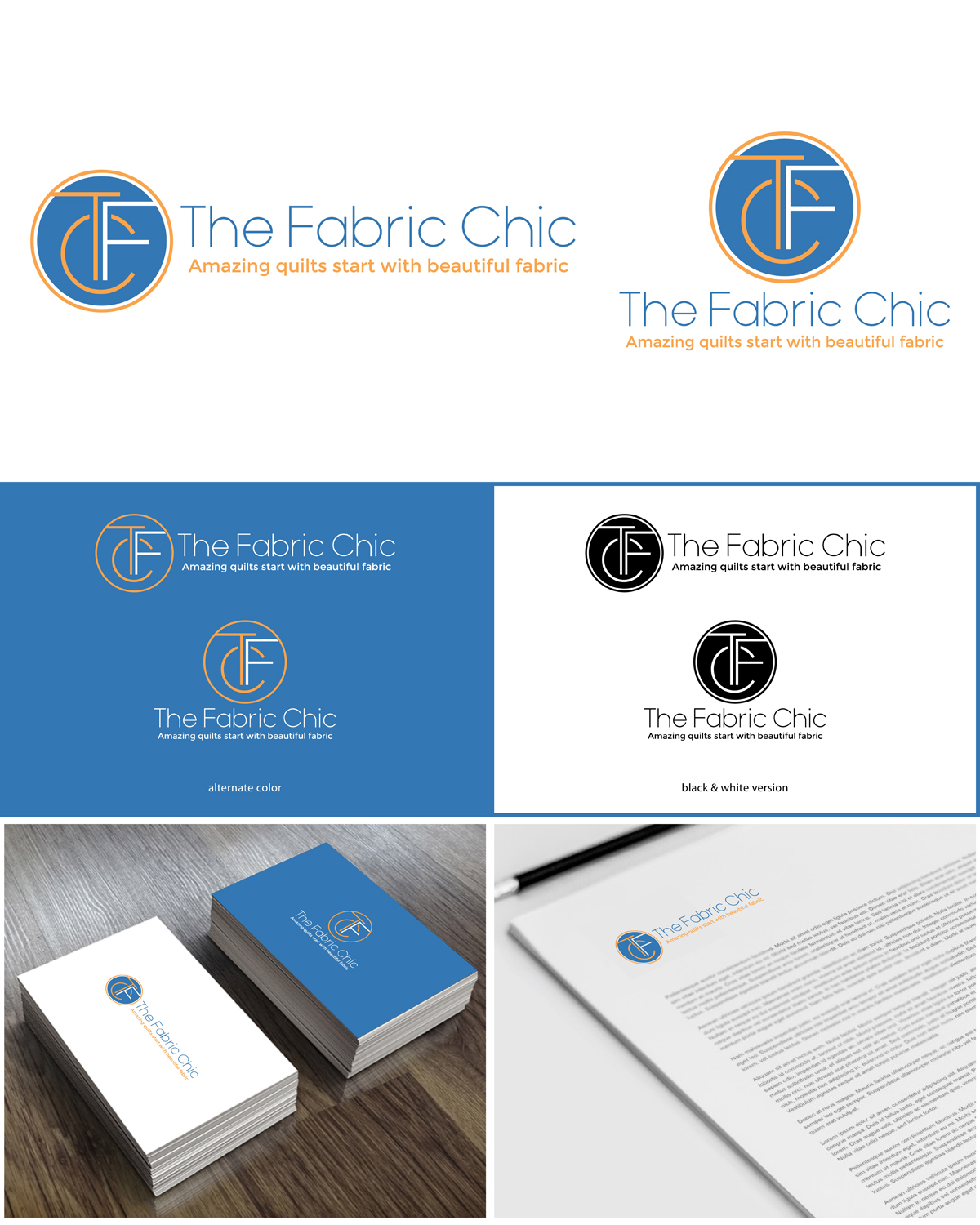 Logo Design by MoonFeather for The Fabric Chic | Design #17748704
