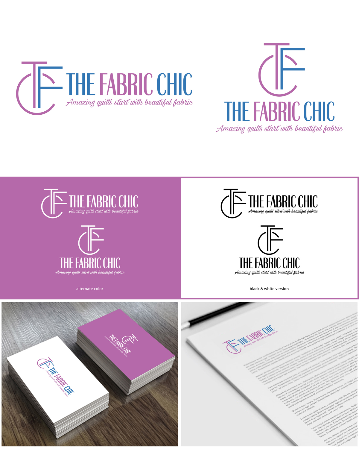 Logo Design by MoonFeather for The Fabric Chic | Design #17748714