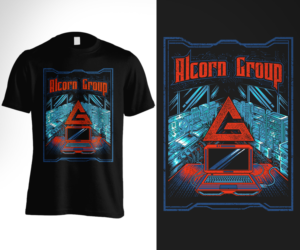 Heavy metal band style t-shirt for cyber security company | T-shirt Design by Andi Yan