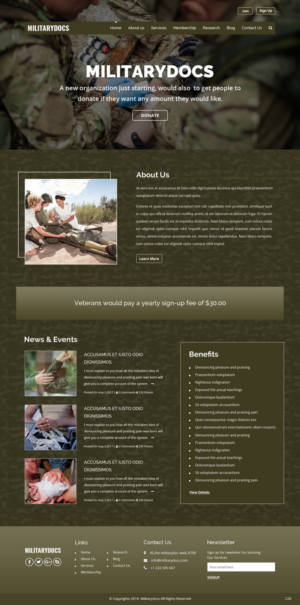 Need Website Design for Non-Profit Veteran Site