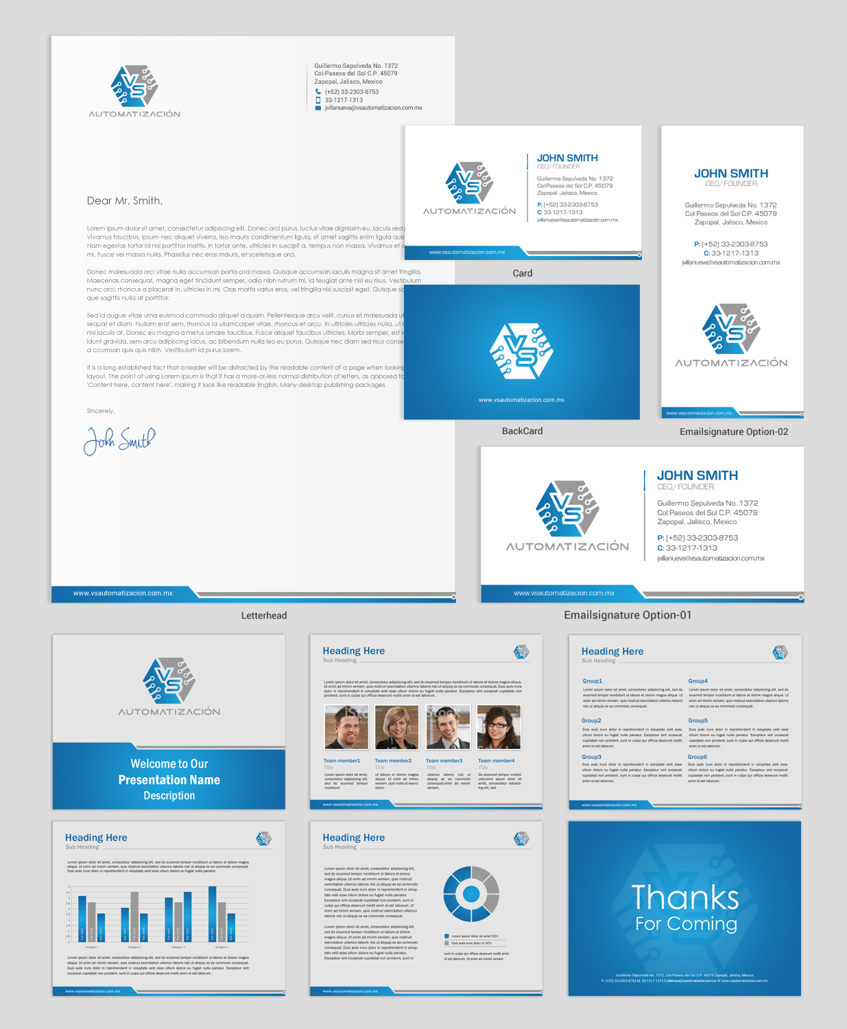 Stationery Design by chandrayaan.creative for VS Automatizacion | Design #20176436