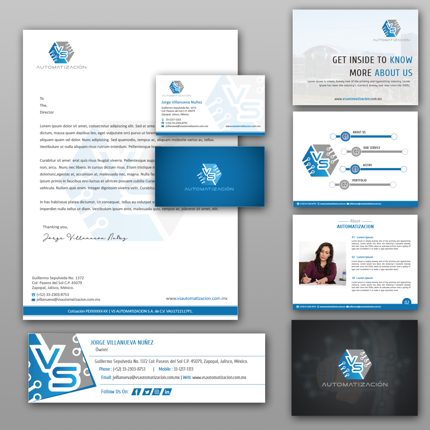 Design de Papeterie par Creative Jiniya pour VS Automatizacion | Design #20171669