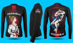 Compression Rashguard long sleeves front and back for yoga4bjj  | T-Shirt-Design von 99.degree