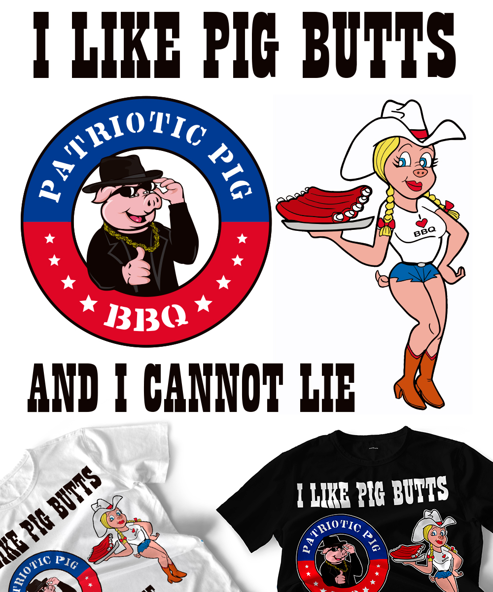 T-shirt Design by StudioD™ for Patriotic Pig | Design #17776682