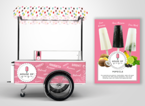 Flyer for 100% natural smoothies and popsicles | Flyer Design by Kristina Andonoff