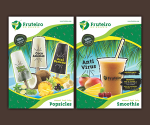 Flyer for 100% natural smoothies and popsicles | Flyer Design by Cut and Glue