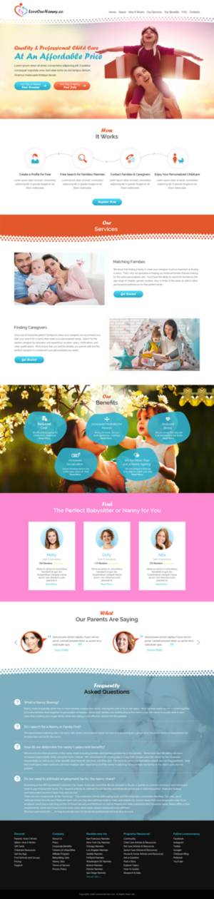 Love Our Nanny | Web Design par Tpith