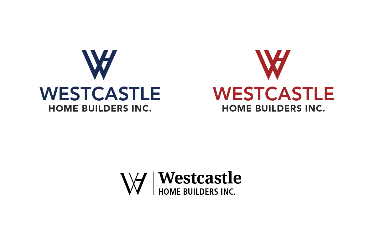 traditional bold home builder logo design for westcastle home home builders logo