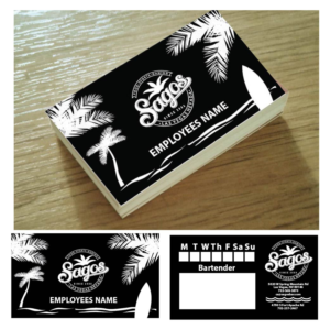 Business Card for Beach theme sports bar called SAGOS | Design de Carte de Visite par 75-R-P-Z
