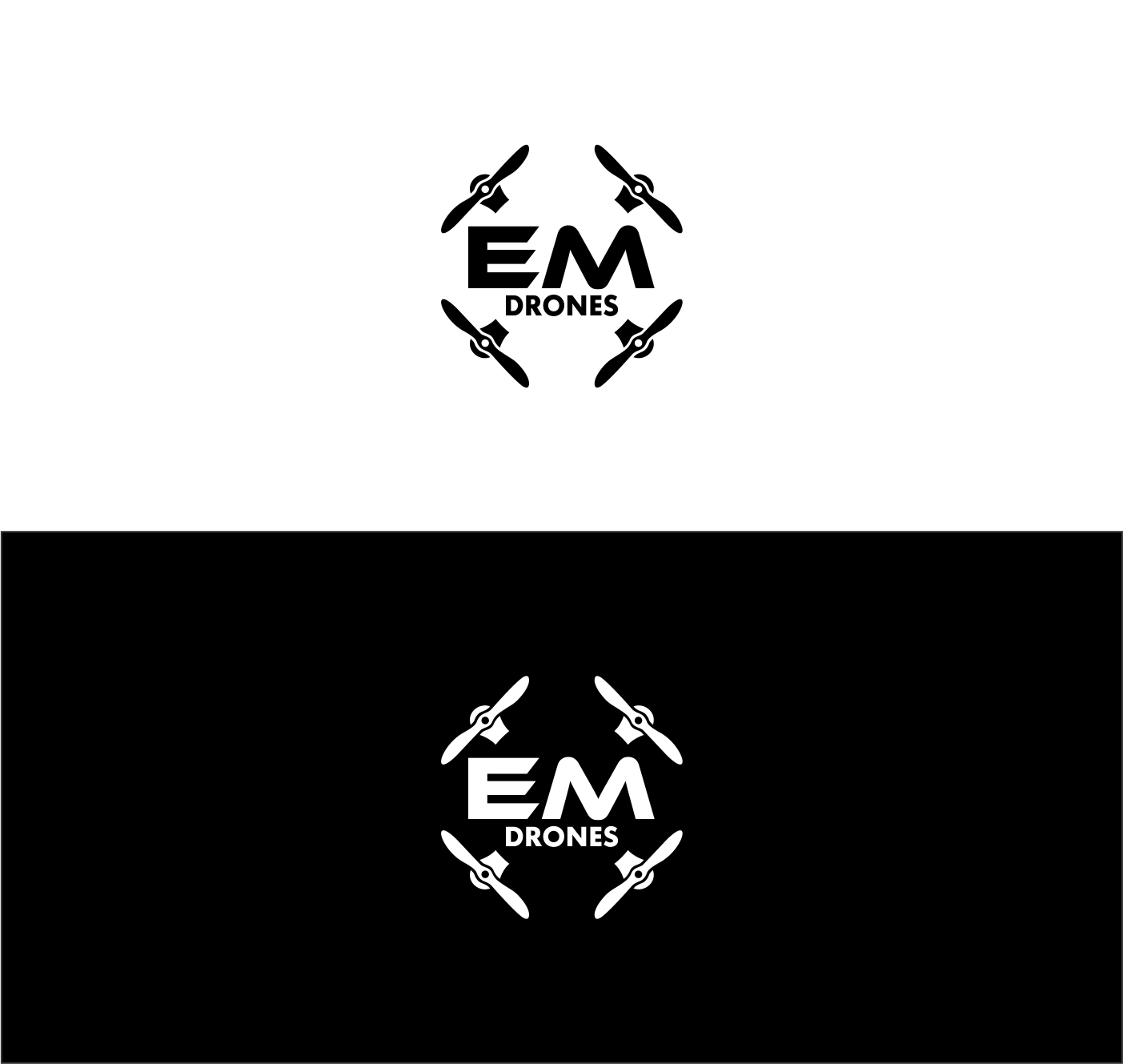 Logo Design by Desde R. for E.M. Drones | Design #17781953