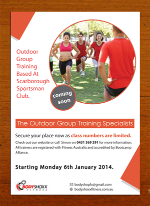 Outdoor group training business needs advertising banner | Diseño de Señalética por Sbss