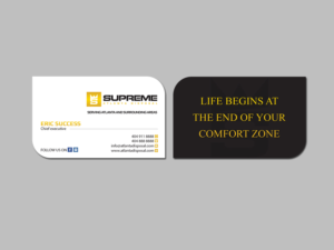 Business Card Design by Creations Box 2015 for supreme | Design: #17780102