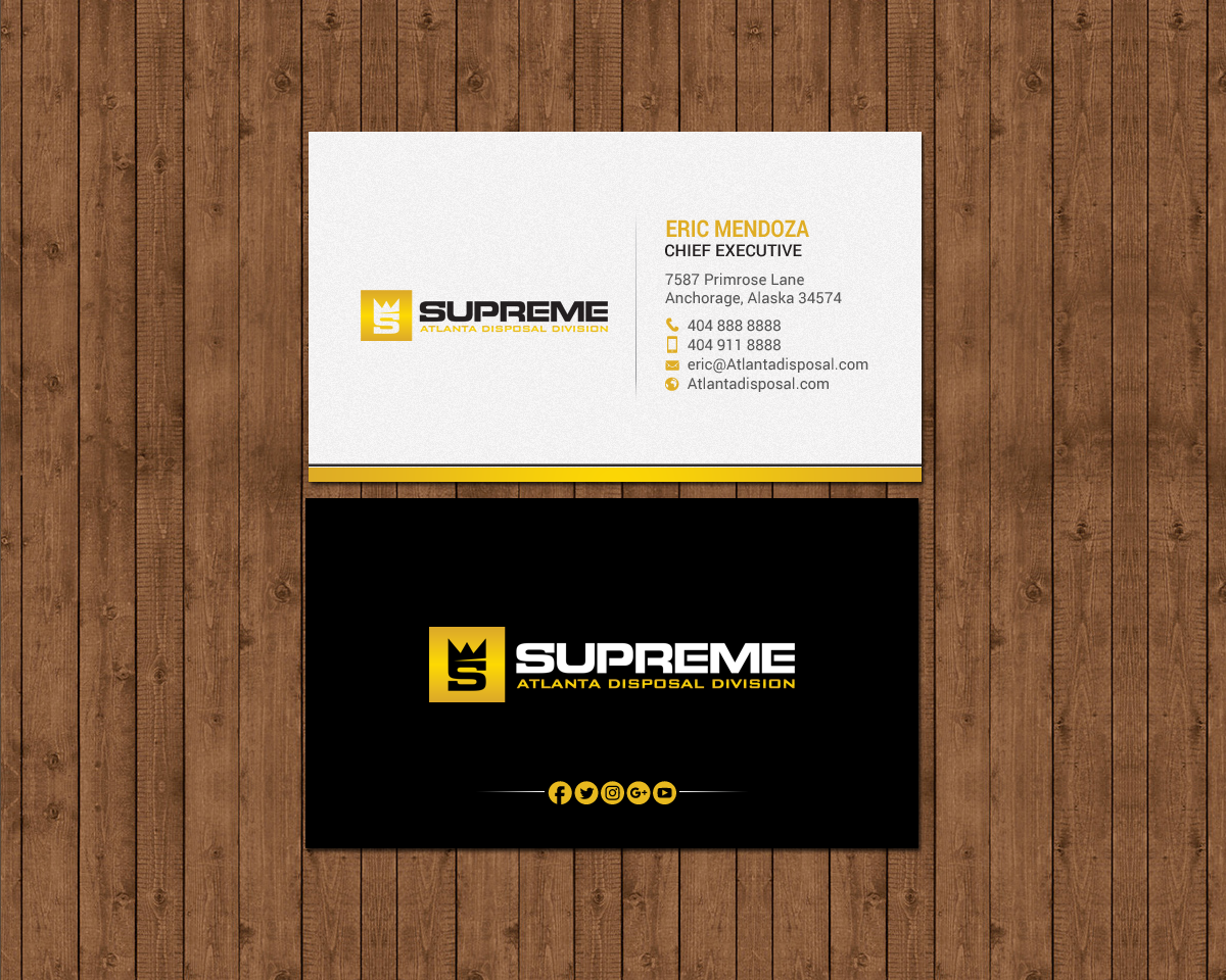 Visitenkarten-Design von chandrayaan.creative für supreme | Design #17775006