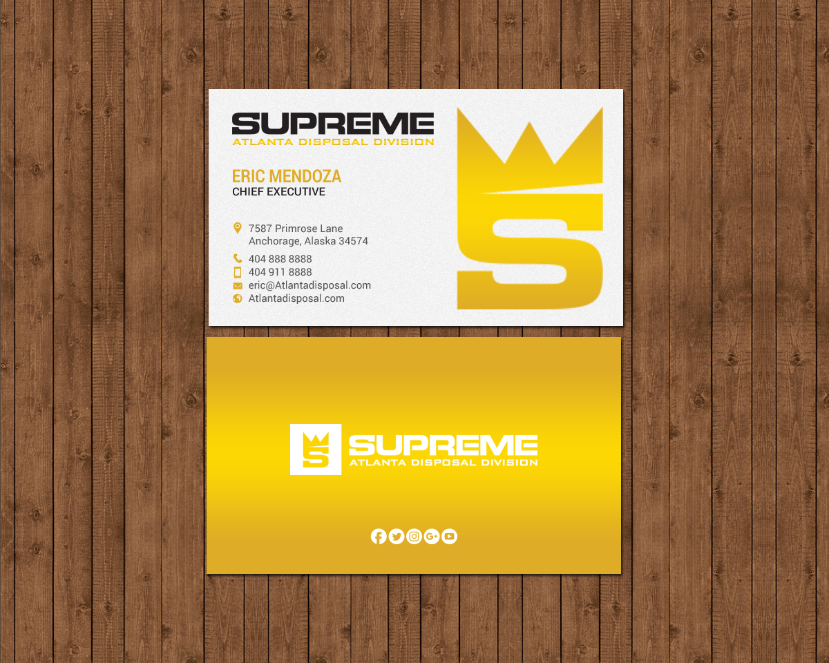 Business Card Design by chandrayaan.creative for supreme | Design #17776622