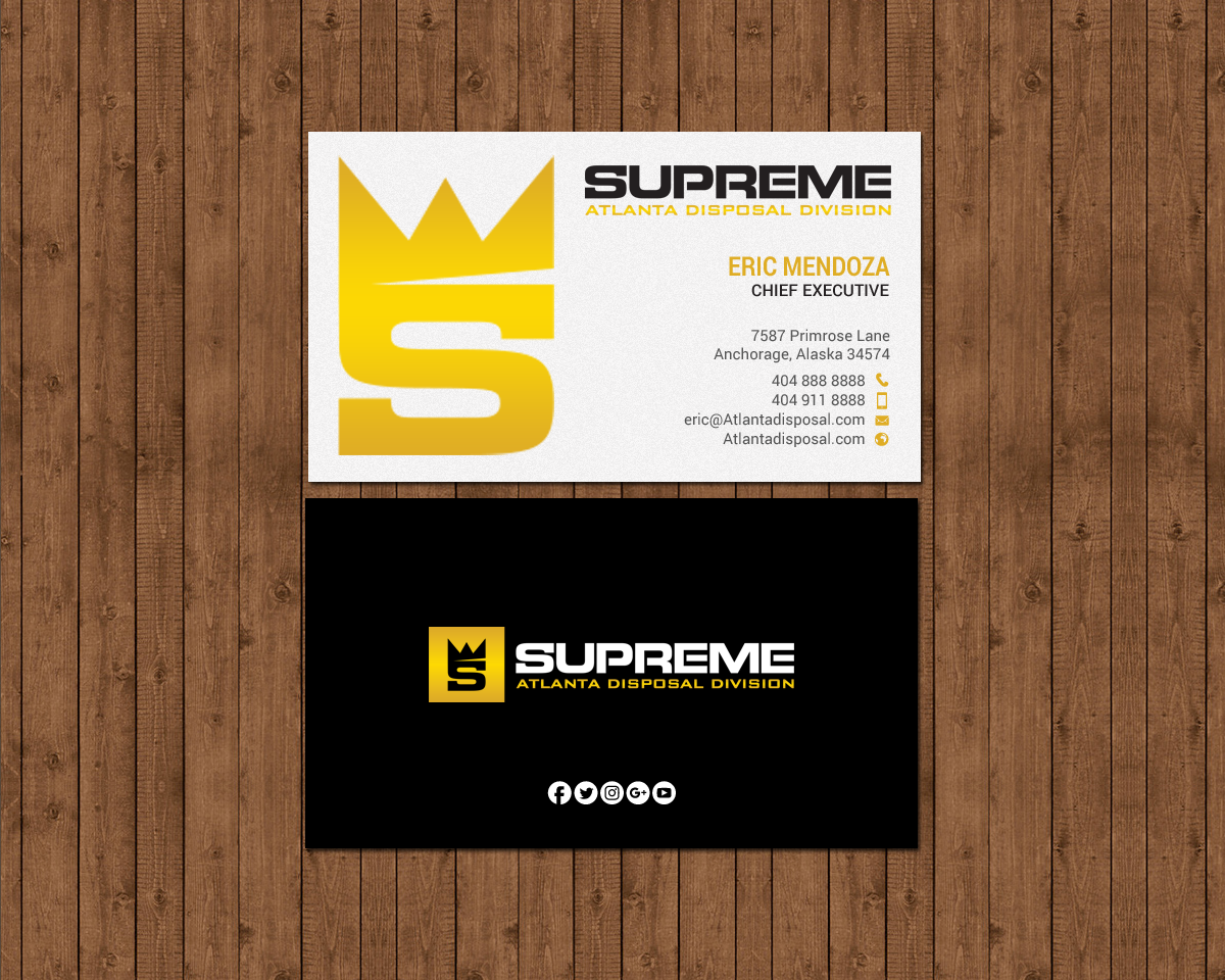 Business Card Design by chandrayaan.creative for supreme | Design #17776625