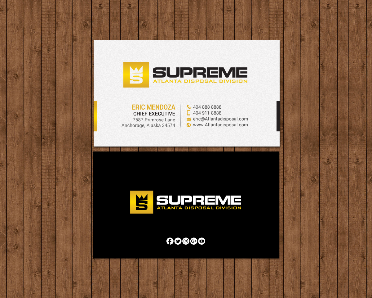 Business Card Design by chandrayaan.creative for supreme | Design #17777429