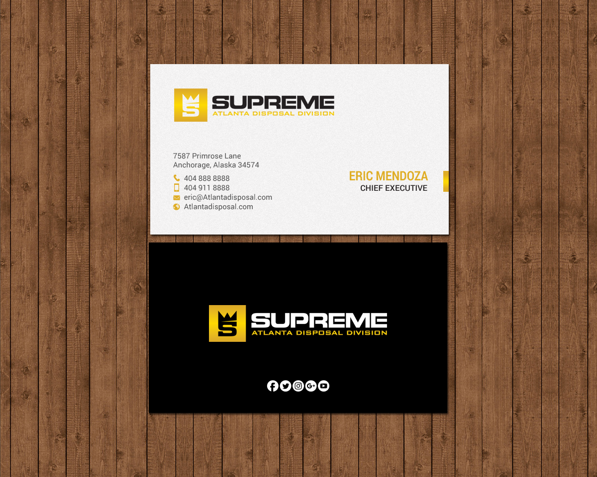 Business Card Design by chandrayaan.creative for supreme | Design #17777430