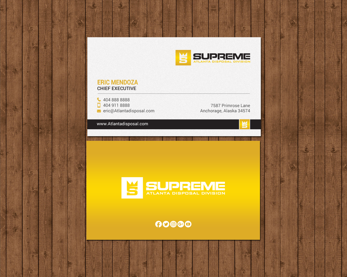Business Card Design by chandrayaan.creative for supreme | Design #17777535