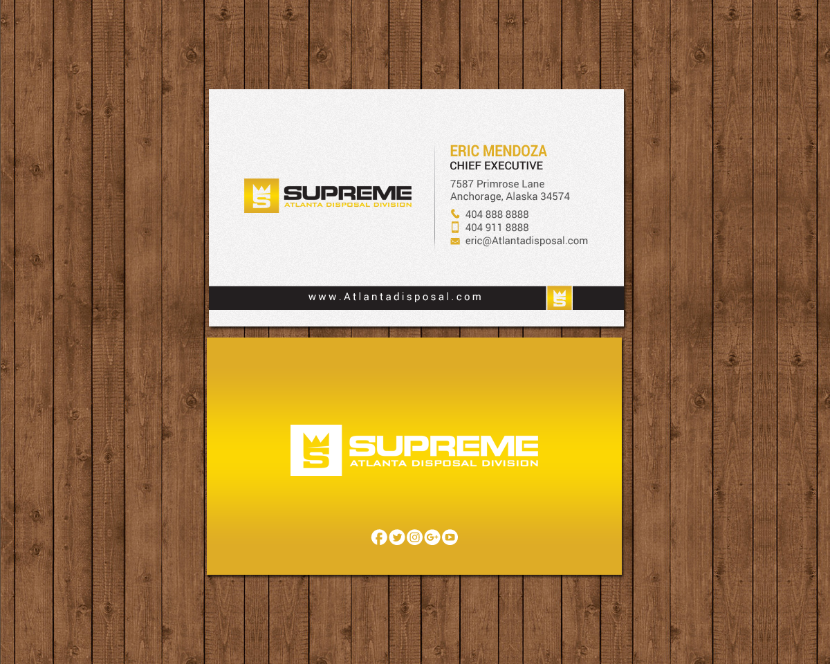 Business Card Design by chandrayaan.creative for supreme | Design #17777538