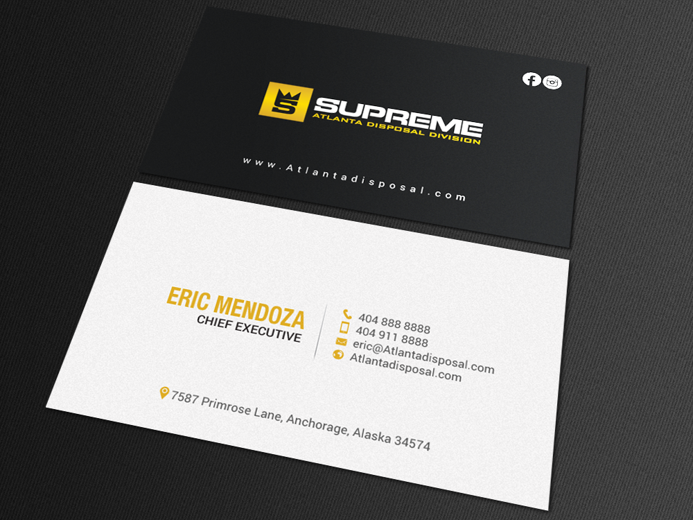 Design de Carte de Visite par chandrayaan.creative pour supreme | Design #17789366