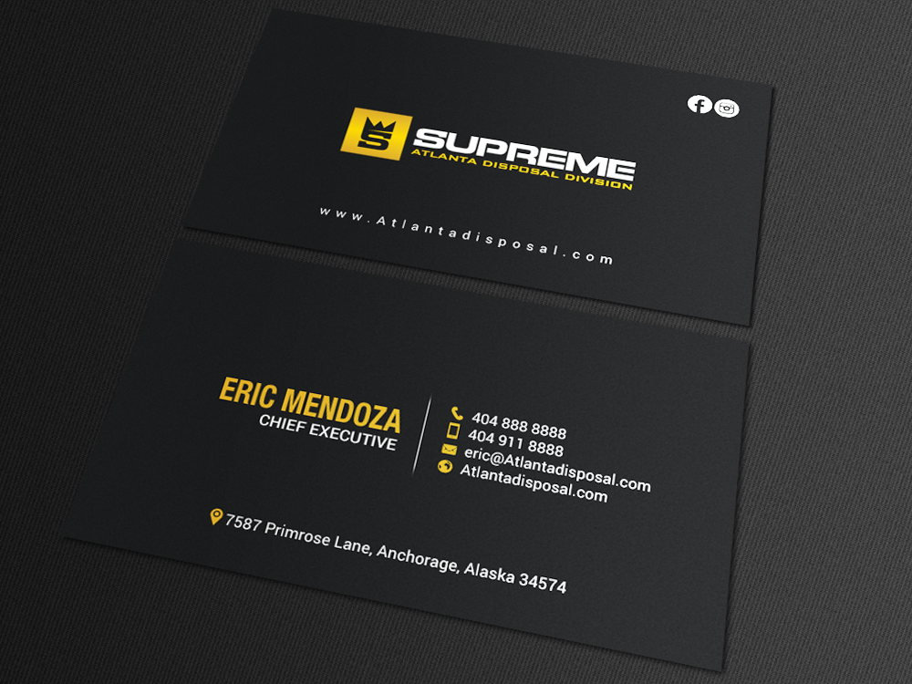 Visitenkarten-Design von chandrayaan.creative für supreme | Design #17789367