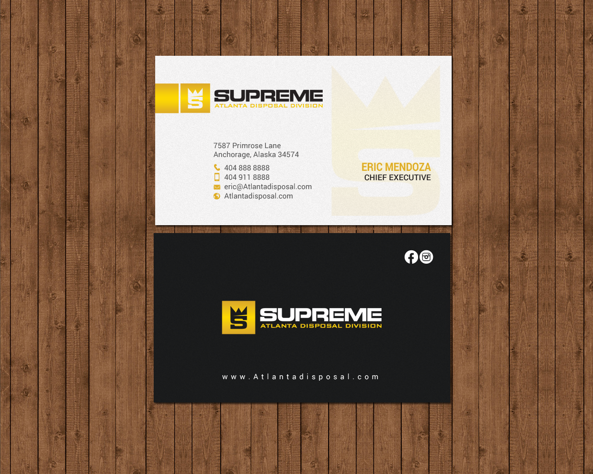 Business Card Design by chandrayaan.creative for supreme | Design #17789369
