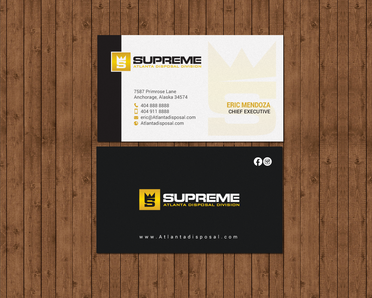 Design de Carte de Visite par chandrayaan.creative pour supreme | Design #17789370