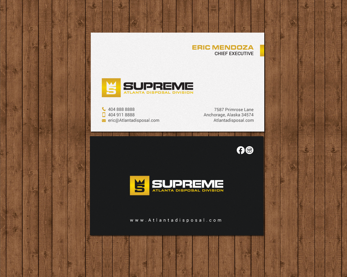 Design de Carte de Visite par chandrayaan.creative pour supreme | Design #17789373