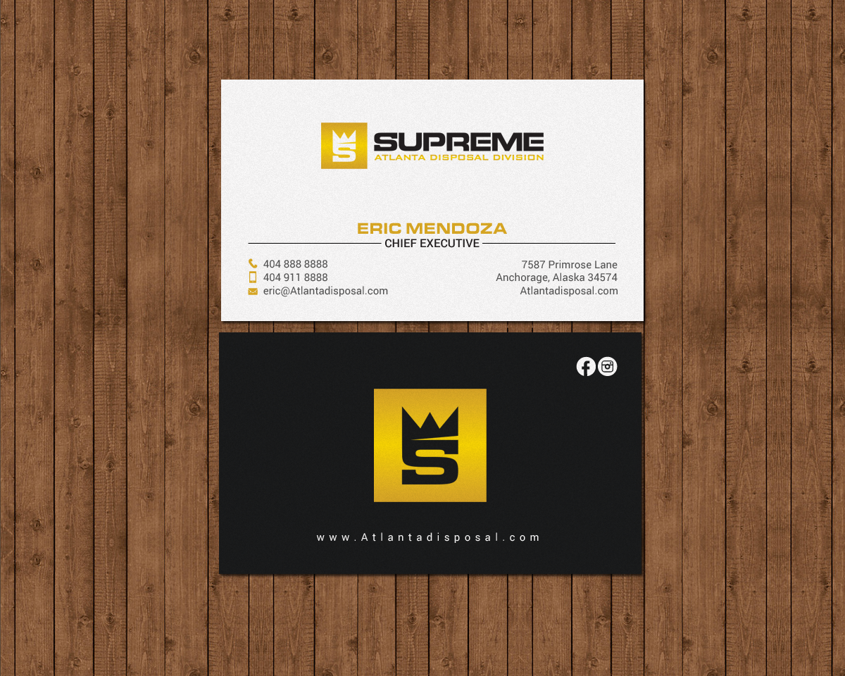 Visitenkarten-Design von chandrayaan.creative für supreme | Design #17789374