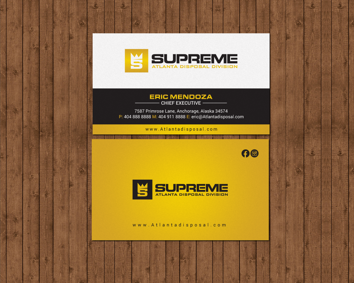 Design de Carte de Visite par chandrayaan.creative pour supreme | Design #17789375