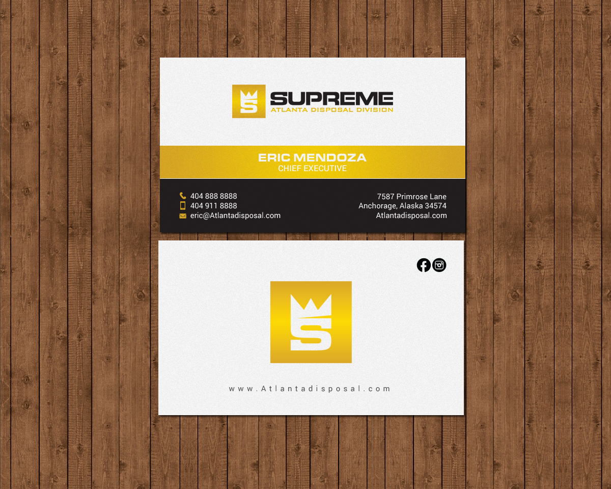 Visitenkarten-Design von chandrayaan.creative für supreme | Design #17789376