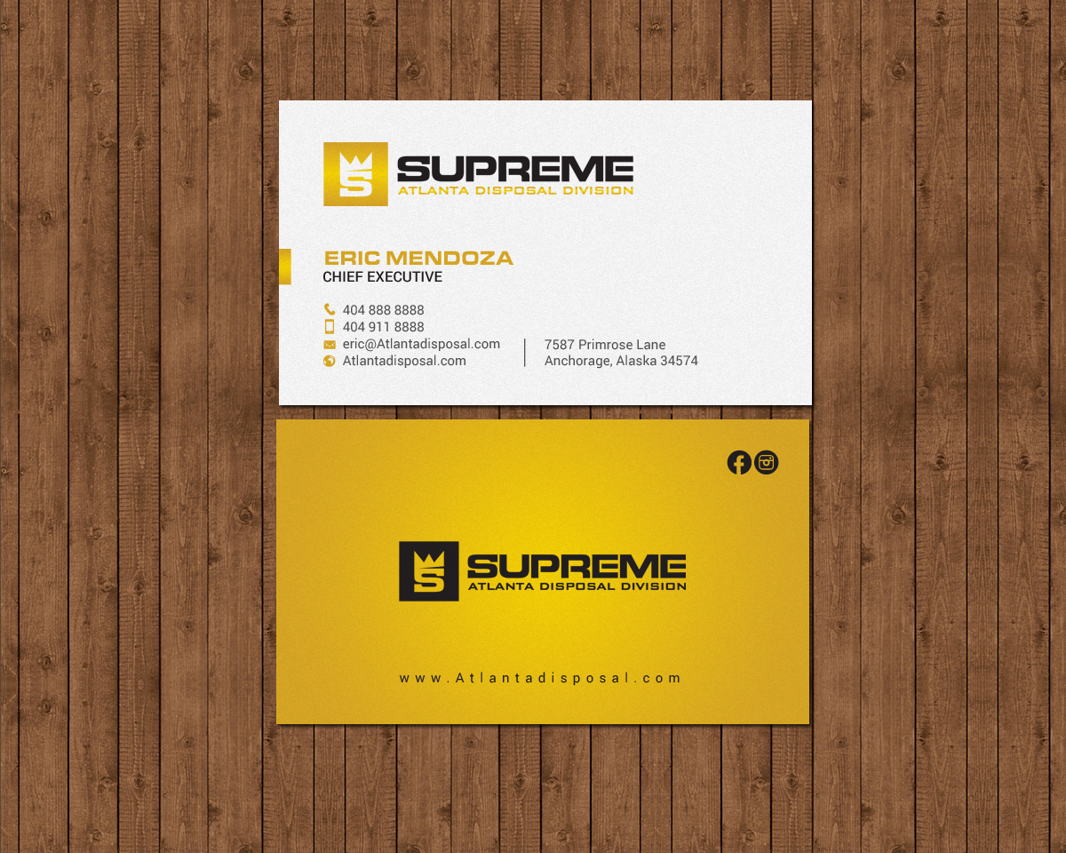 Visitenkarten-Design von chandrayaan.creative für supreme | Design #17789377