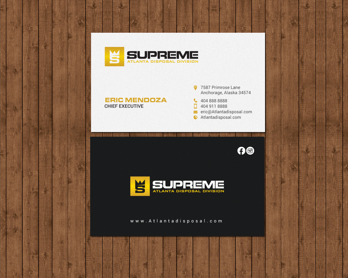 Business Card Design by chandrayaan.creative for supreme | Design #17789379