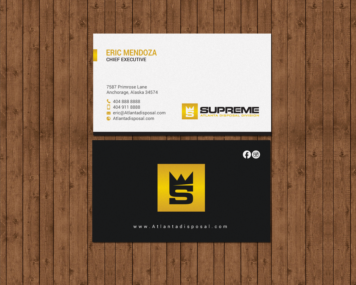 Visitenkarten-Design von chandrayaan.creative für supreme | Design #17789380