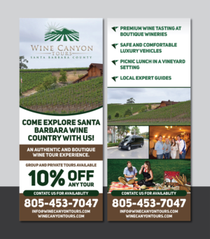Flyer-Design von Deziners Zone für Wine Canyon Tours | Design: #17890968