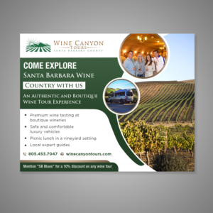 Flyer-Design von creative.bugs für Wine Canyon Tours | Design: #17774390