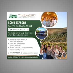 Flyer-Design von creative.bugs für Wine Canyon Tours | Design: #17774391