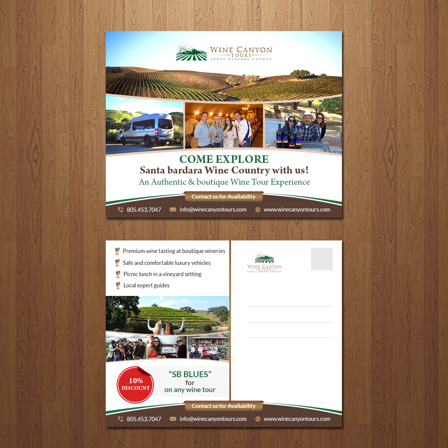 Flyer Design by creative.bugs for Wine Canyon Tours | Design #17796256
