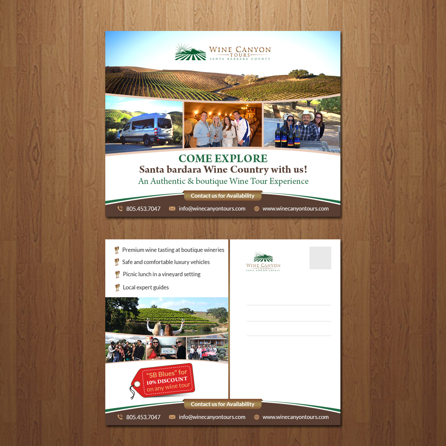 Flyer Design by creative.bugs for Wine Canyon Tours | Design #17796258