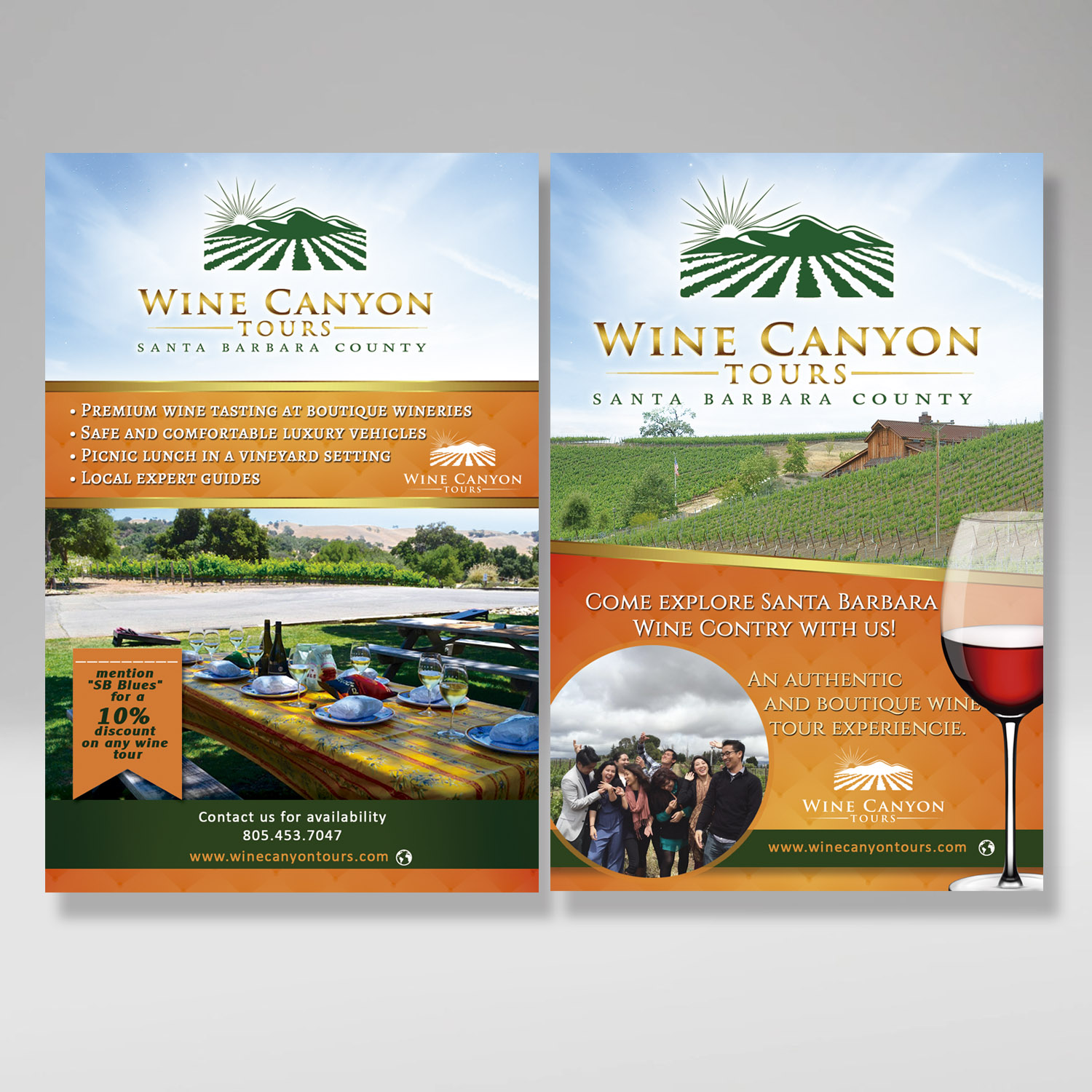 Flyer-Design von Radikt für Wine Canyon Tours | Design #17909232