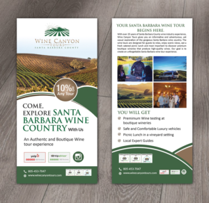 Wine Canyon Tours Post Card/Flyer  | Flyer Design by Schöpfer