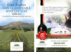 Wine Canyon Tours Post Card/Flyer  | Flyer Design by Tatlin