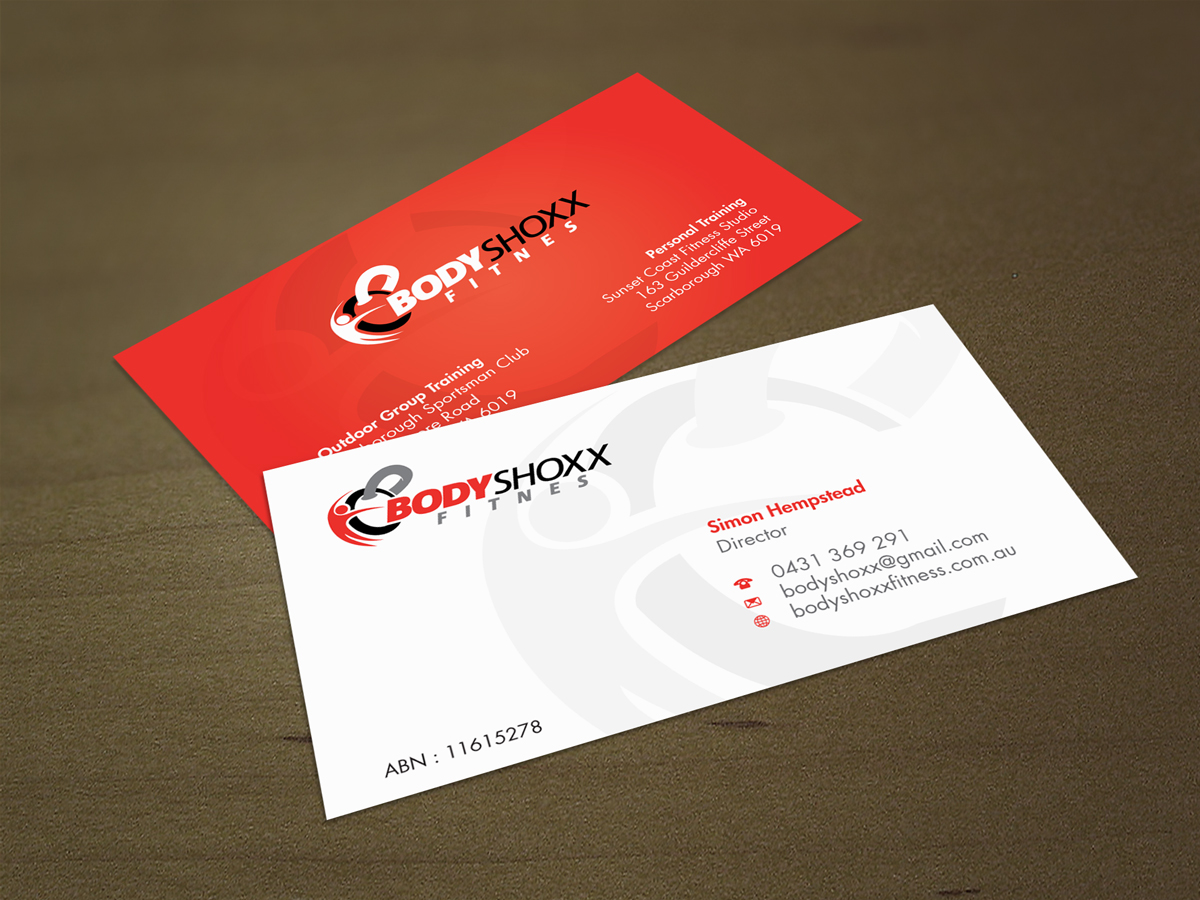 Business Card Design by asimali for Bodyshoxx Fitness | Design #2757111