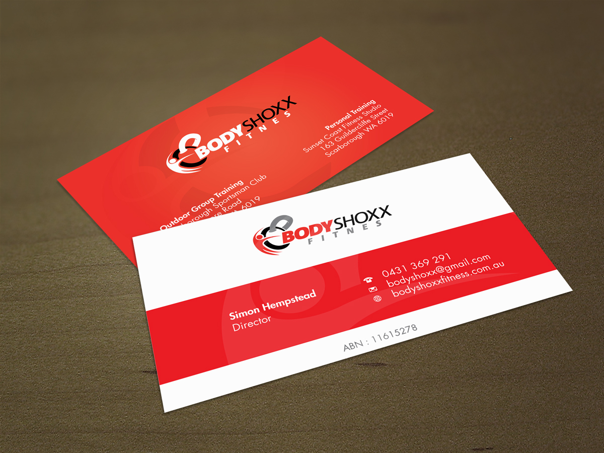 Business Card Design by asimali for Bodyshoxx Fitness | Design #2757190