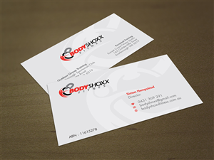 New Business Card : Logo provided (black&red) | Diseño de Tarjeta de Presentación por asimali