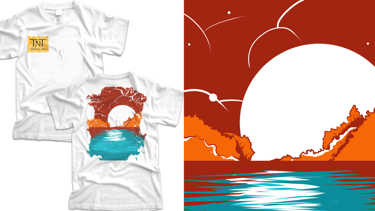 T-shirt Design by Abidamar for TNT Aloha Cafe  | Design #17776797