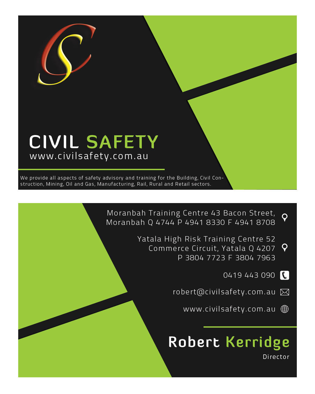 Business Card Design by Tariq Shamim for Civil Safety Pty Ltd | Design #2782438